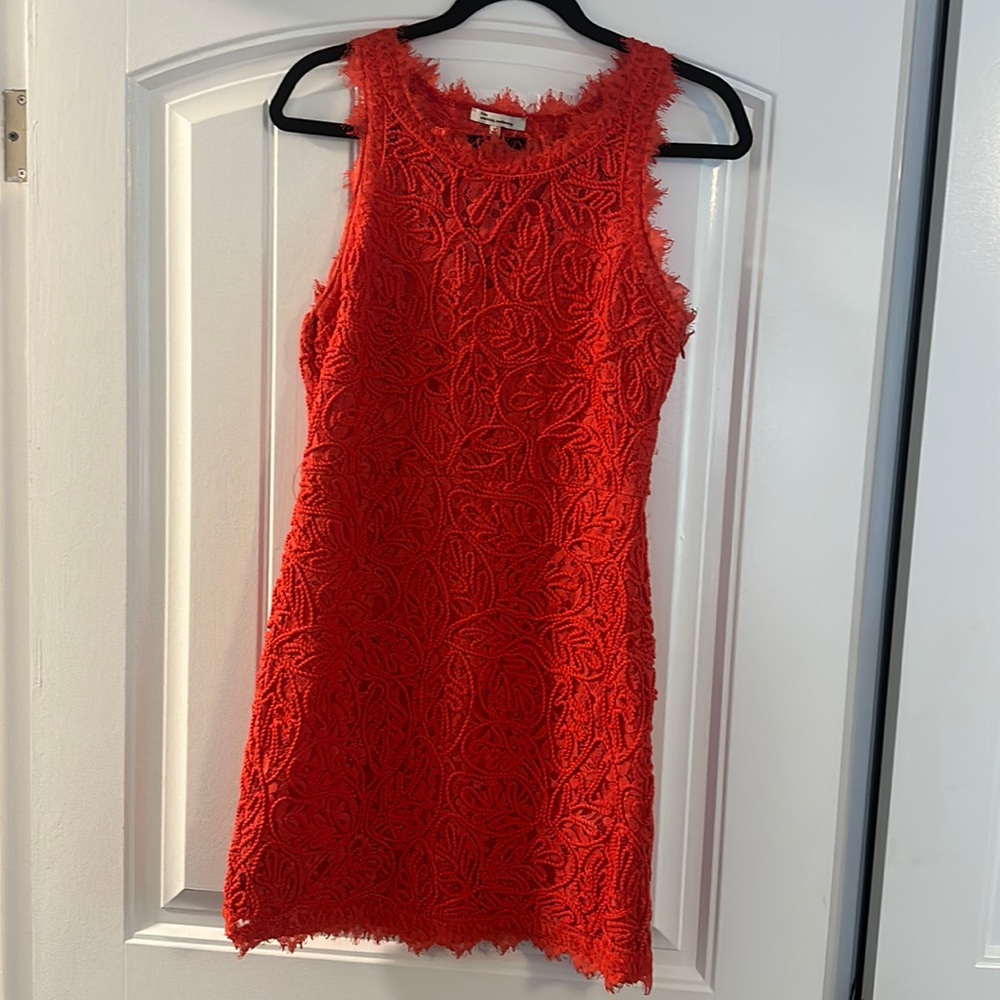 Orange lace dress